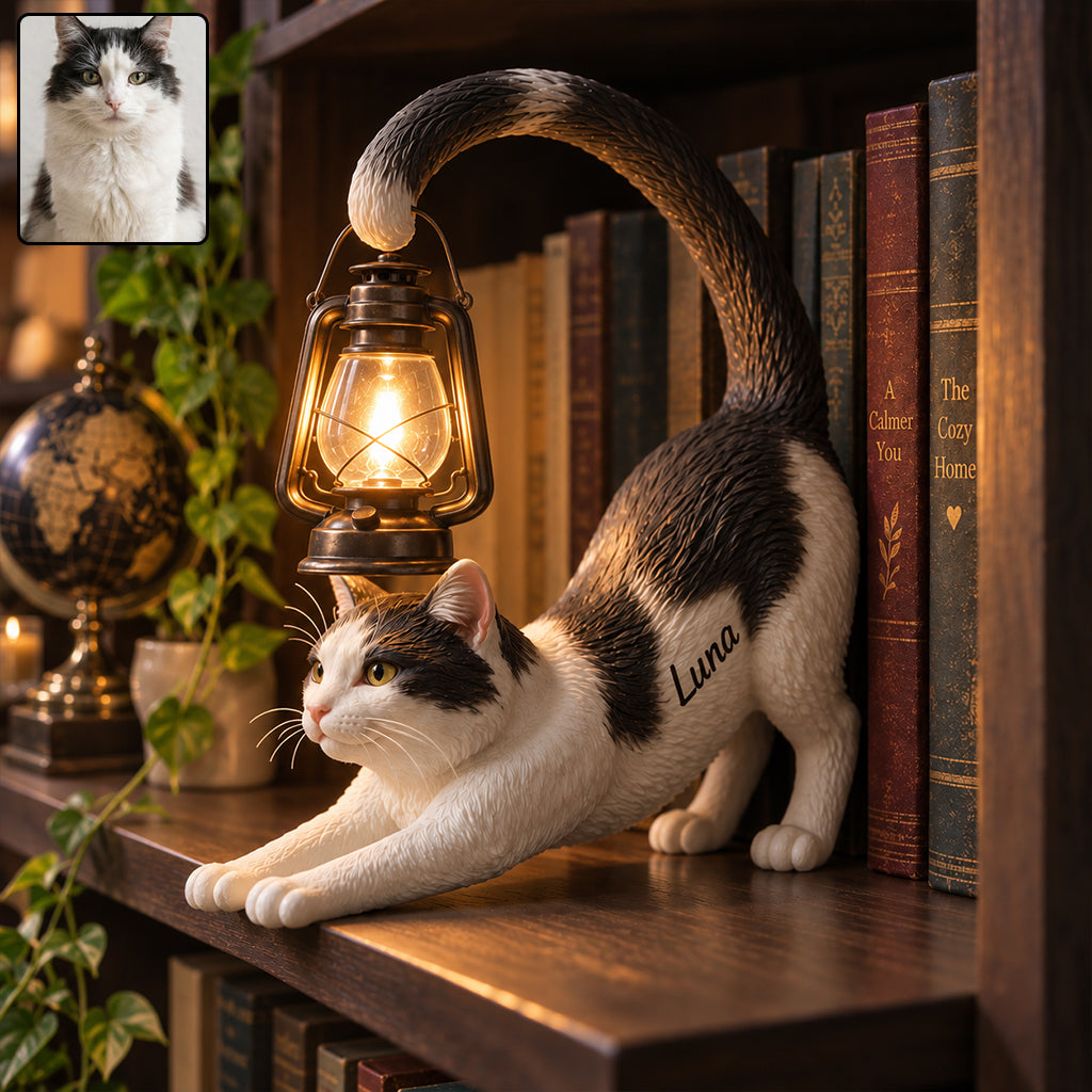 Ma Petite Lumière - Lampe de Bibliothèque Personnalisée pour Chat