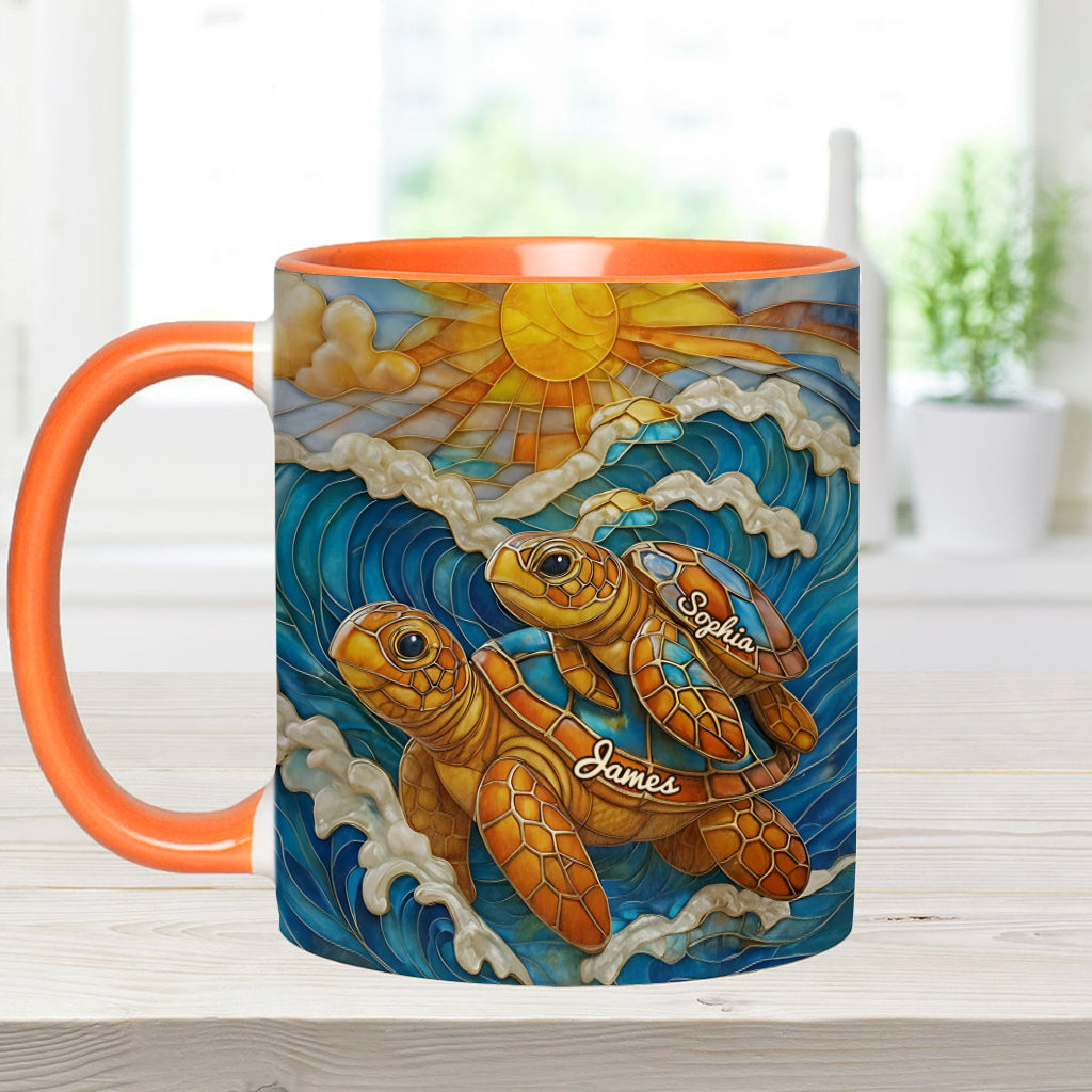 Turtle Beach Lover - Personalized Turtle Accent Mug