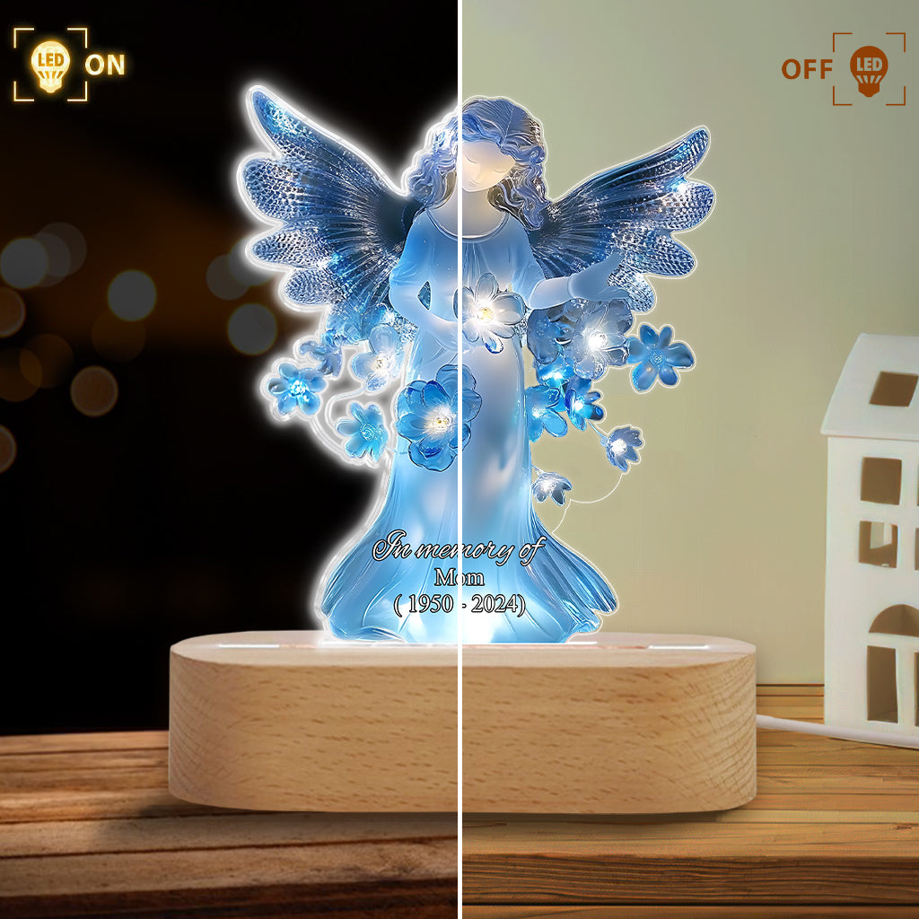 In Loving Memory Of - Personalized Memorial Shaped Plaque Light Base