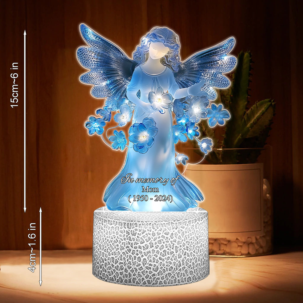 In Loving Memory Of - Personalized Memorial Shaped Plaque Light Base