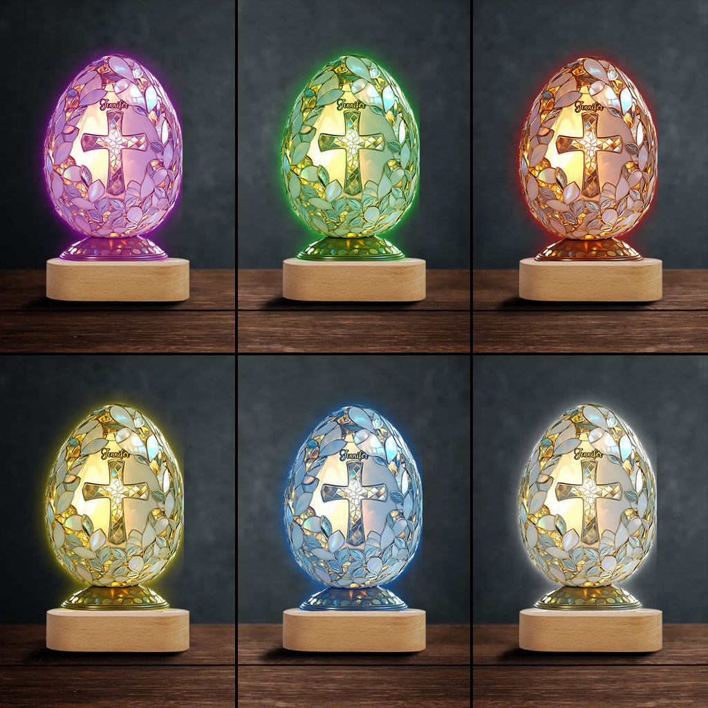 Bénédiction de Pâques - Plaque lumineuse personnalisée en forme de Pâques