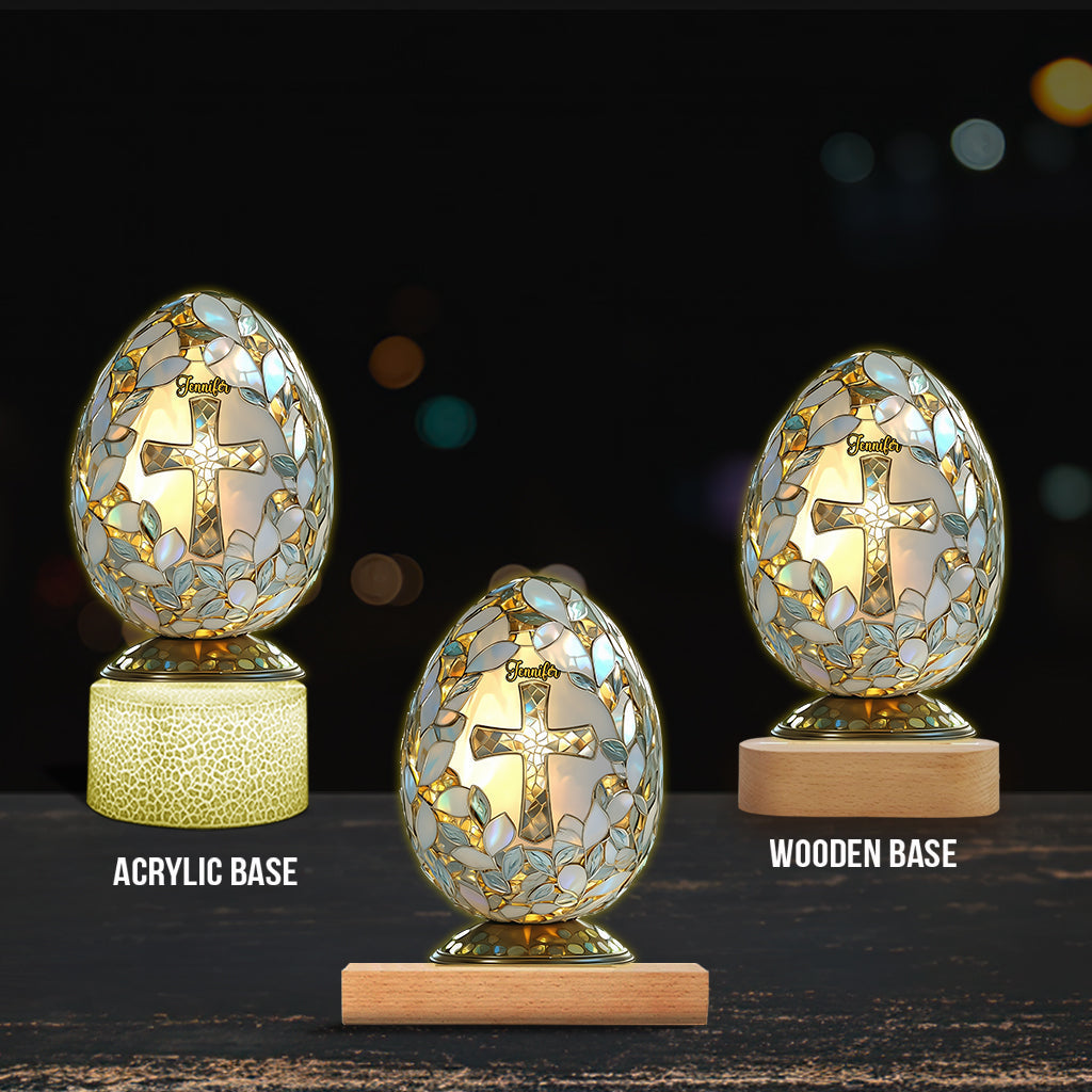 Bénédiction de Pâques - Plaque lumineuse personnalisée en forme de Pâques