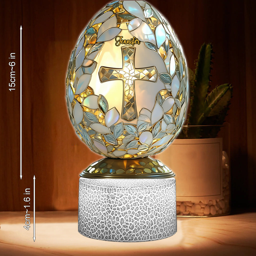 Bénédiction de Pâques - Plaque lumineuse personnalisée en forme de Pâques