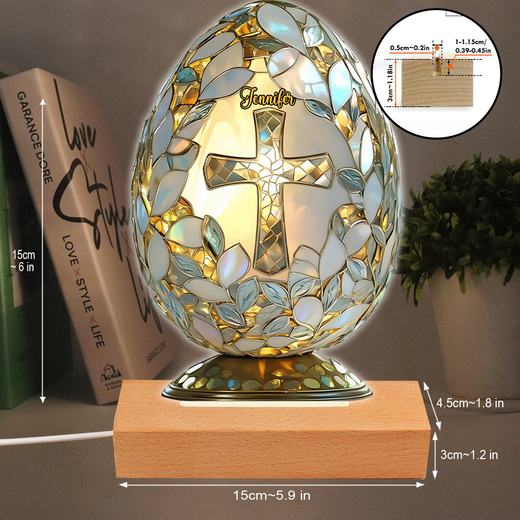 Bénédiction de Pâques - Plaque lumineuse personnalisée en forme de Pâques