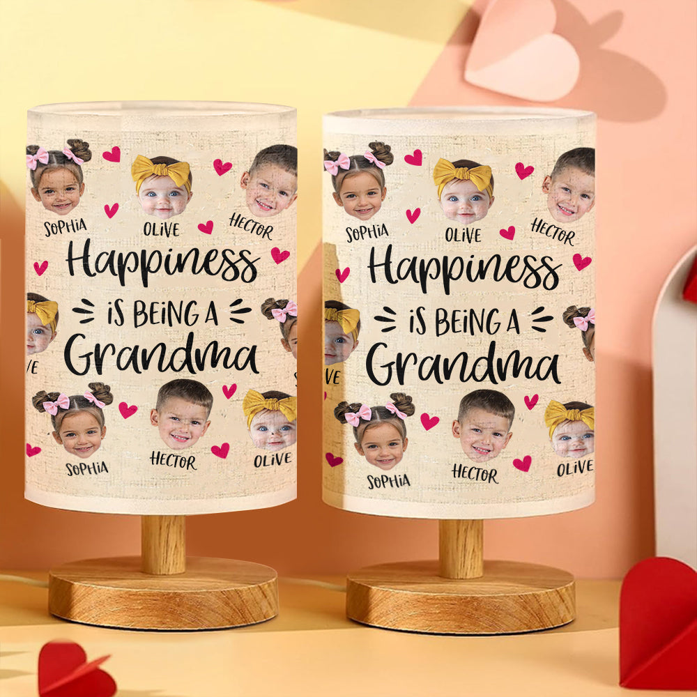 J'adore être appelée grand-mère - Lampe de table personnalisée « Grand-mère » avec pied en bois