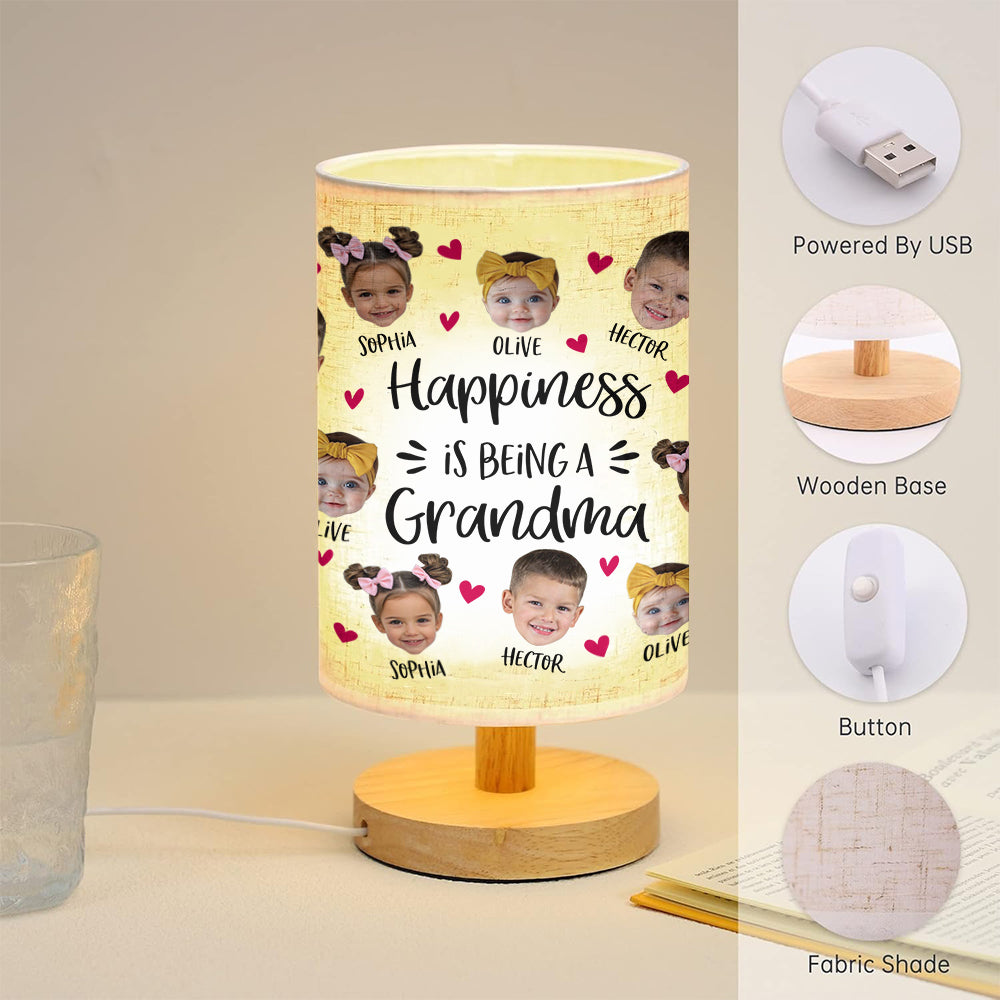 J'adore être appelée grand-mère - Lampe de table personnalisée « Grand-mère » avec pied en bois