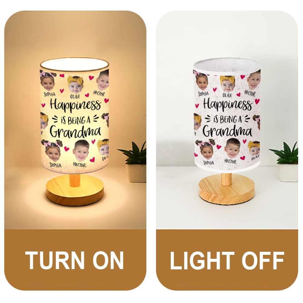 J'adore être appelée grand-mère - Lampe de table personnalisée « Grand-mère » avec pied en bois