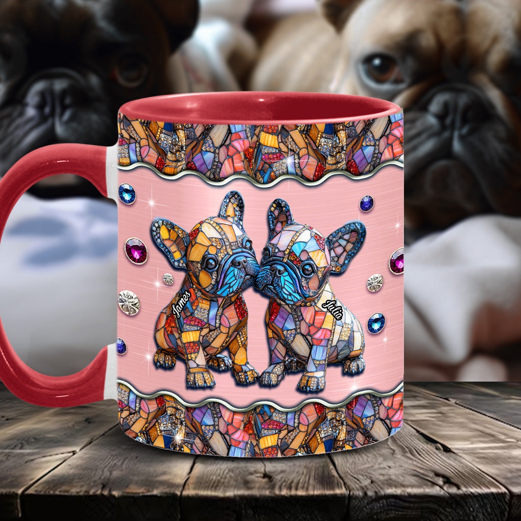 Französische Bulldoggen-Paar – Personalisierte Tasse mit französischem Bulldoggen-Motiv