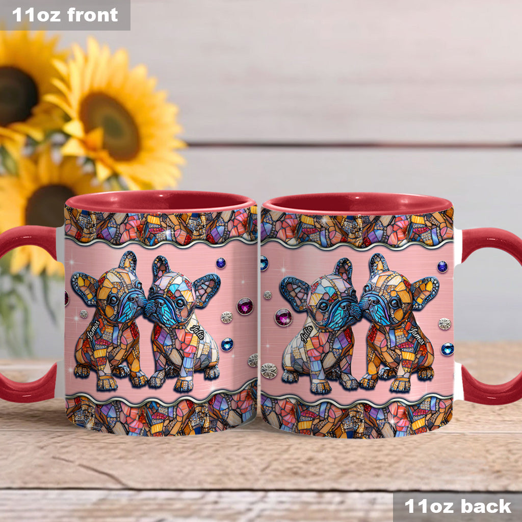 Französische Bulldoggen-Paar – Personalisierte Tasse mit französischem Bulldoggen-Motiv