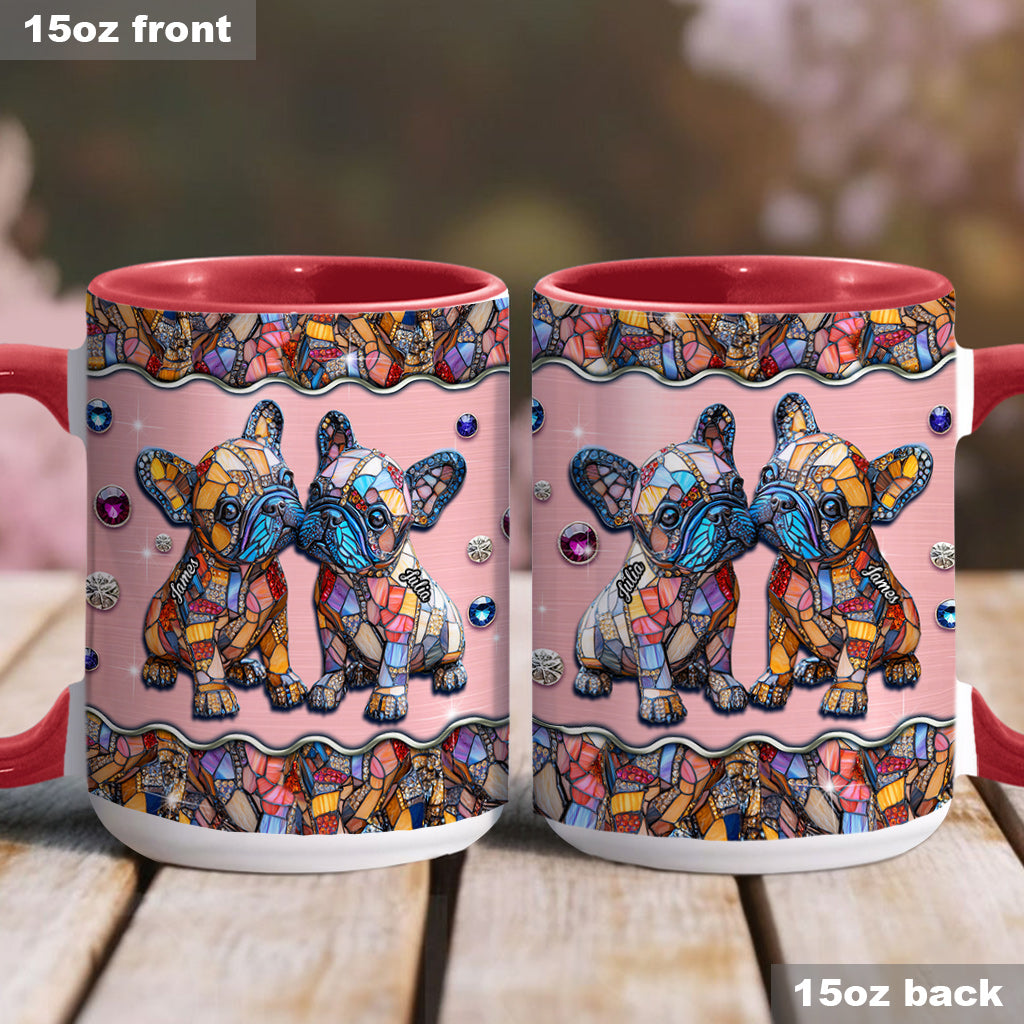 Französische Bulldoggen-Paar – Personalisierte Tasse mit französischem Bulldoggen-Motiv