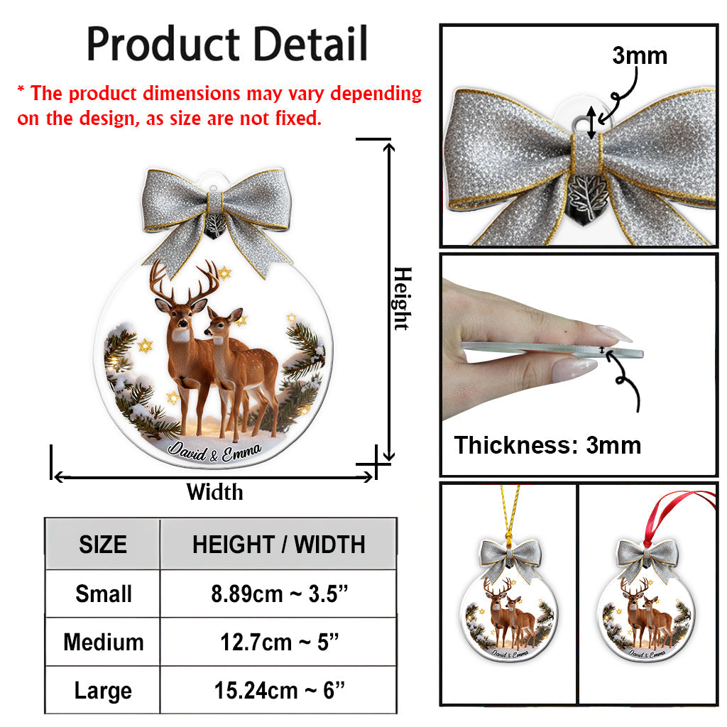 Couple Gifts Buck And Doe - Personalized Couple Ornament