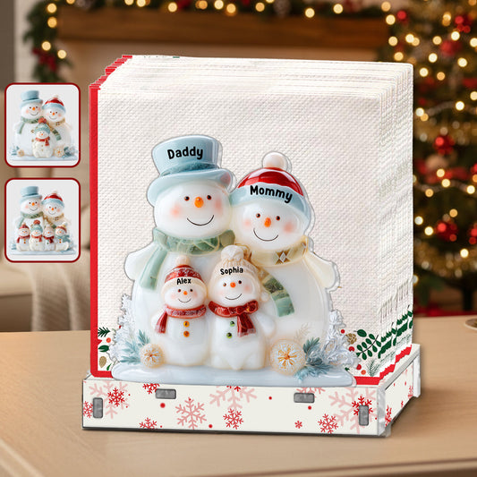 Joyeux Noël - Porte-essuie-tout familial personnalisé