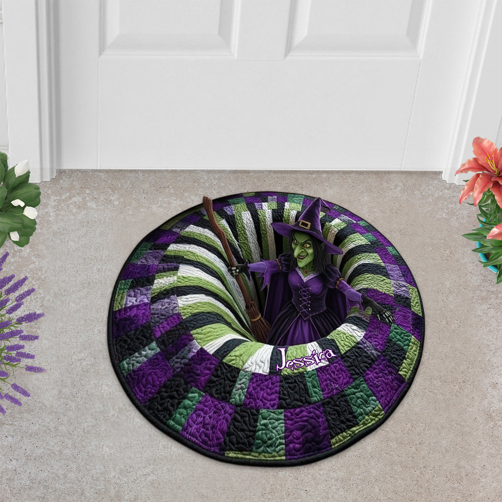 Witch House Decor - Personalized Witch Shaped Doormat/ Rug
