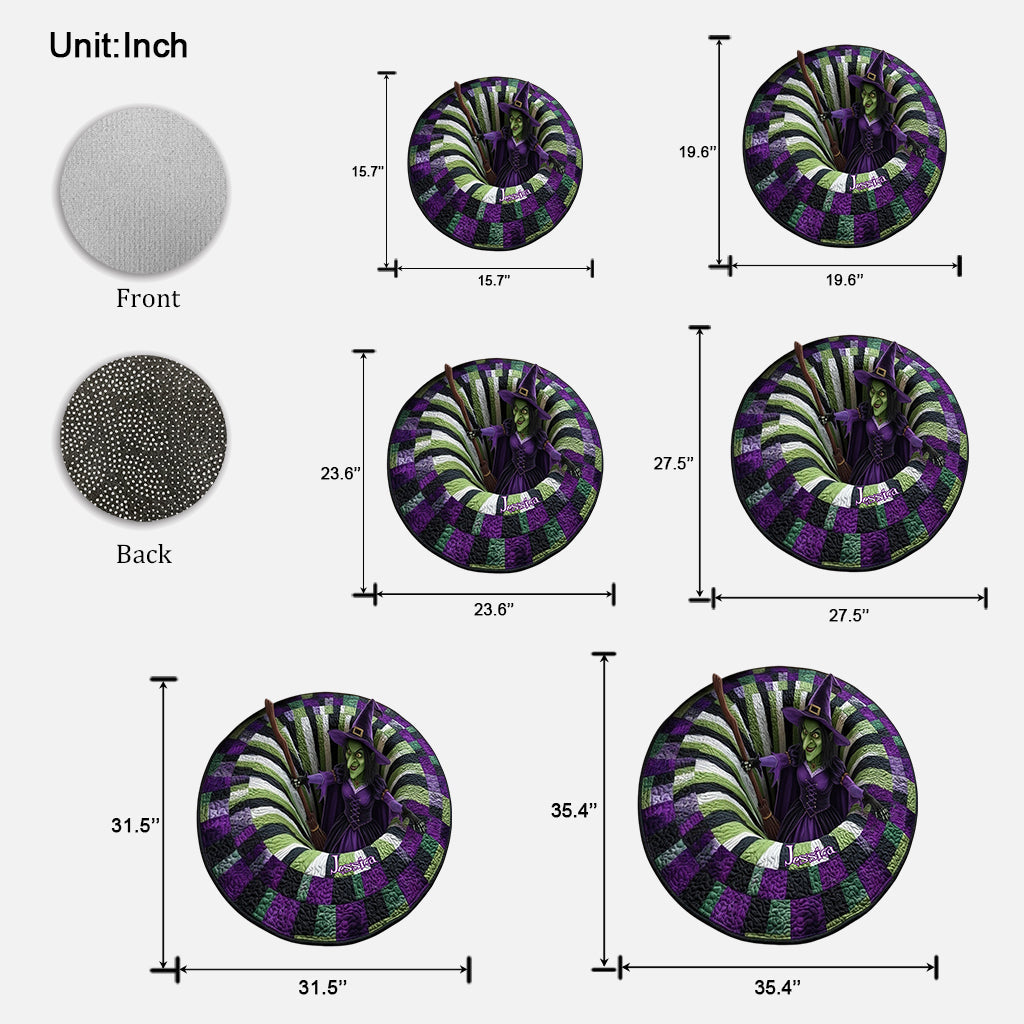 Witch House Decor - Personalized Witch Shaped Doormat/ Rug