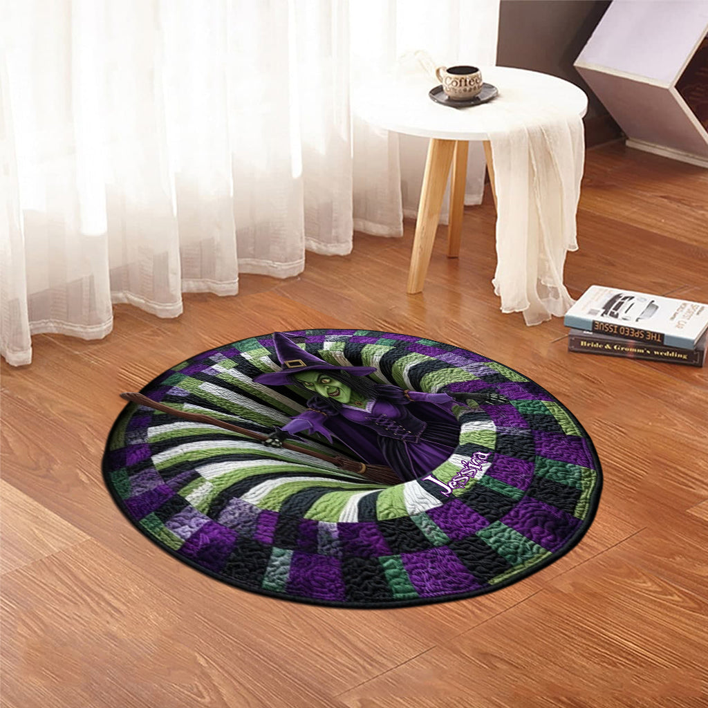 Witch House Decor - Personalized Witch Shaped Doormat/ Rug