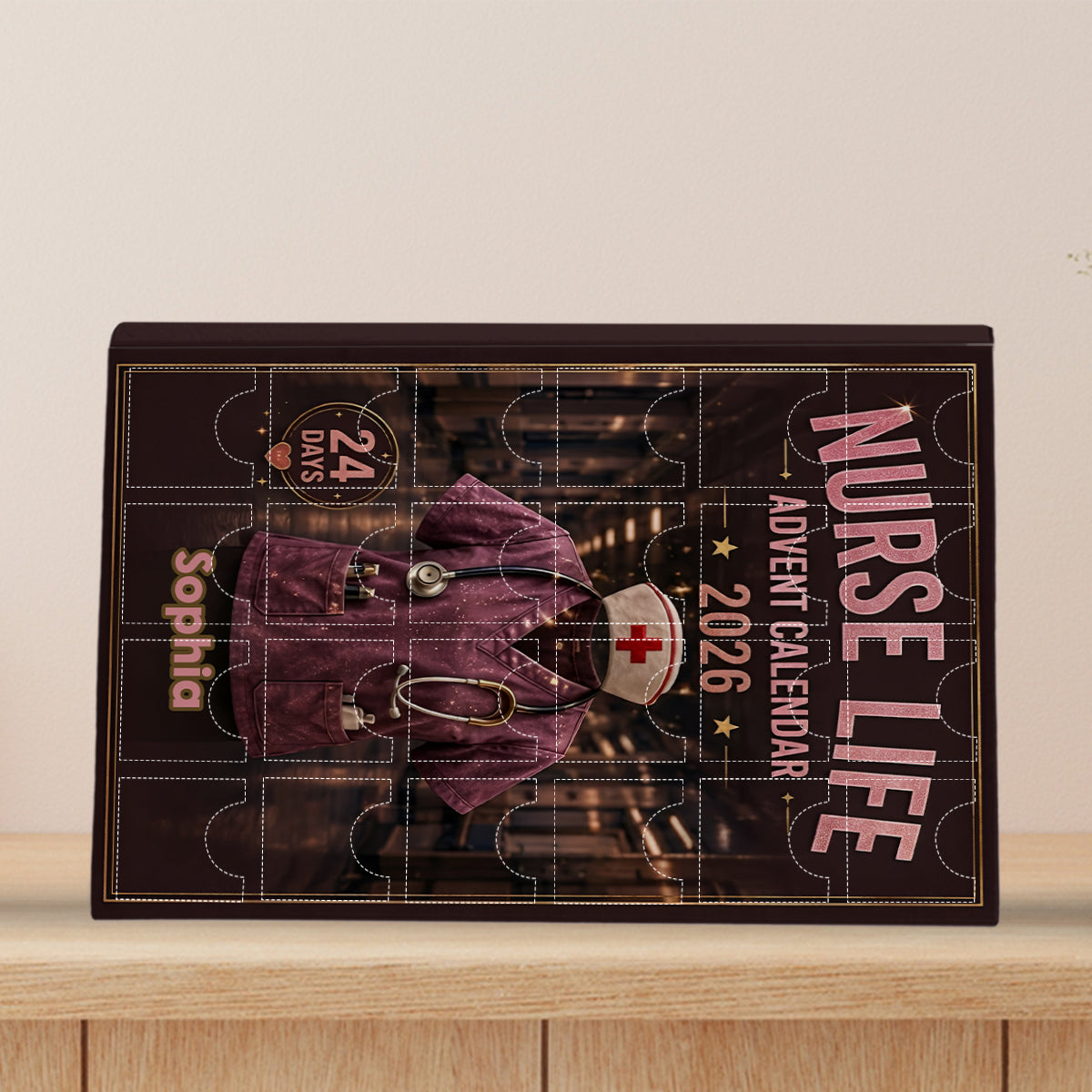 Nurse Life - Personalized Nurse Advent Calendar With Ornaments