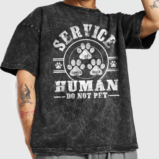 Service Human Do Not Pet - Personalized Dog All Over Shirt
