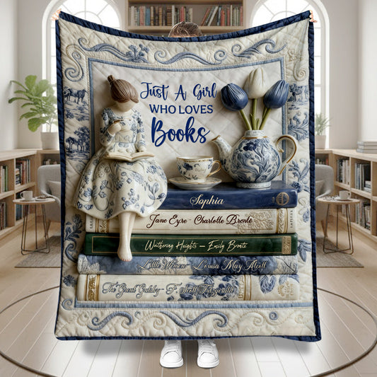 Couverture personnalisée « Juste une fille qui aime les livres »