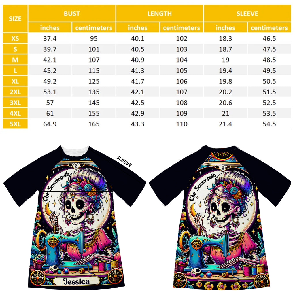 La couturière - Robe-t-shirt de nuit personnalisée à coudre