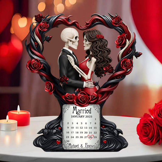 Happy Anniversary My Love - Personalized Couple Custom Shaped Acrylic Plaque