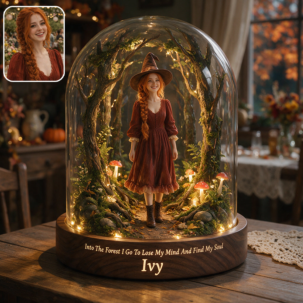 Into The Forest - Personalized Witch Custom Shaped Acrylic Plaque