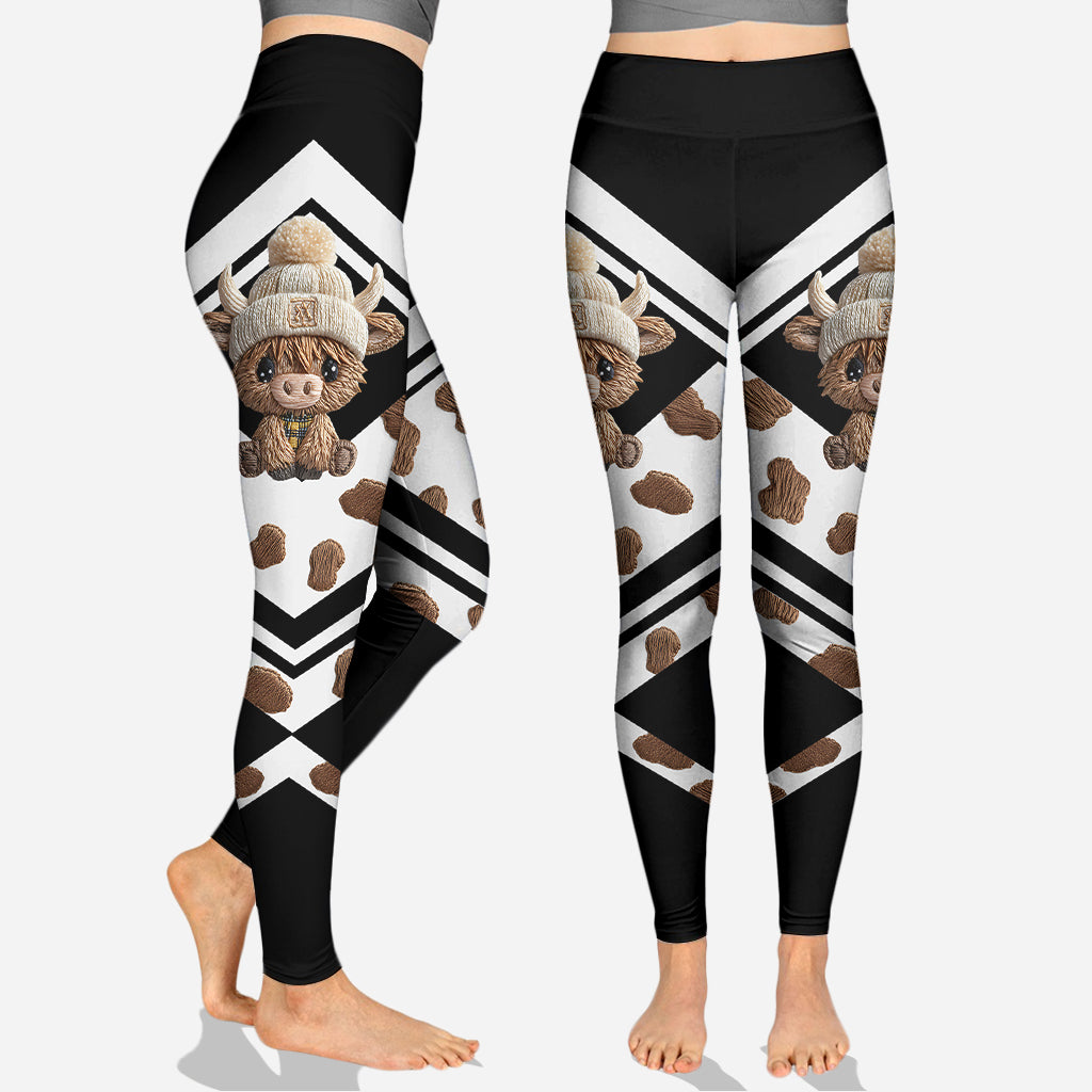 Niedliches Hochlandrind – Personalisierter Hochlandrind-Hoodie und Leggings