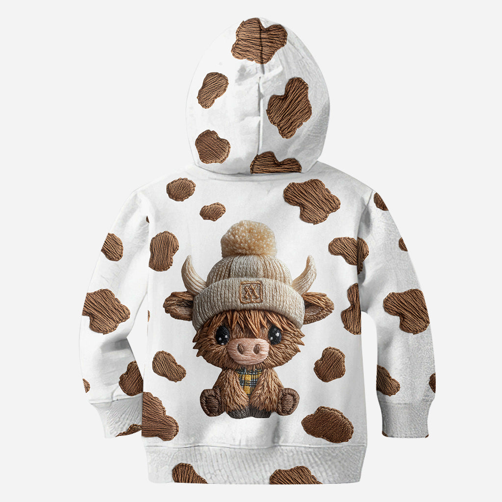 Niedliches Hochlandrind – Personalisierter Hochlandrind-Hoodie und Leggings