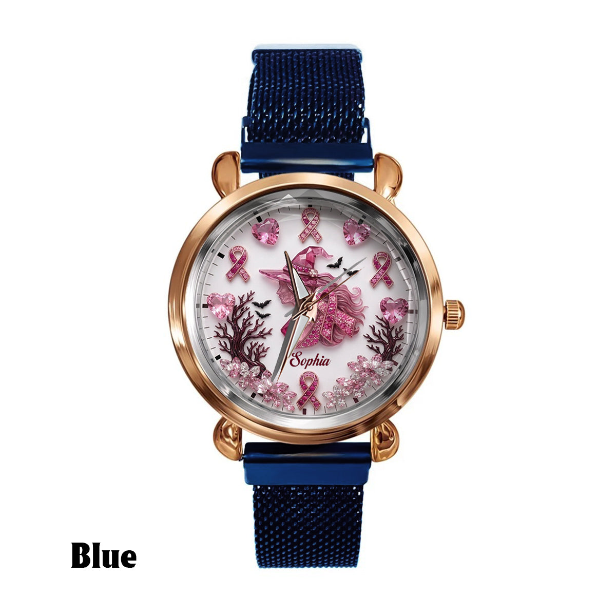 Montre Femme Personnalisée - Sensibilisation au Cancer du Sein