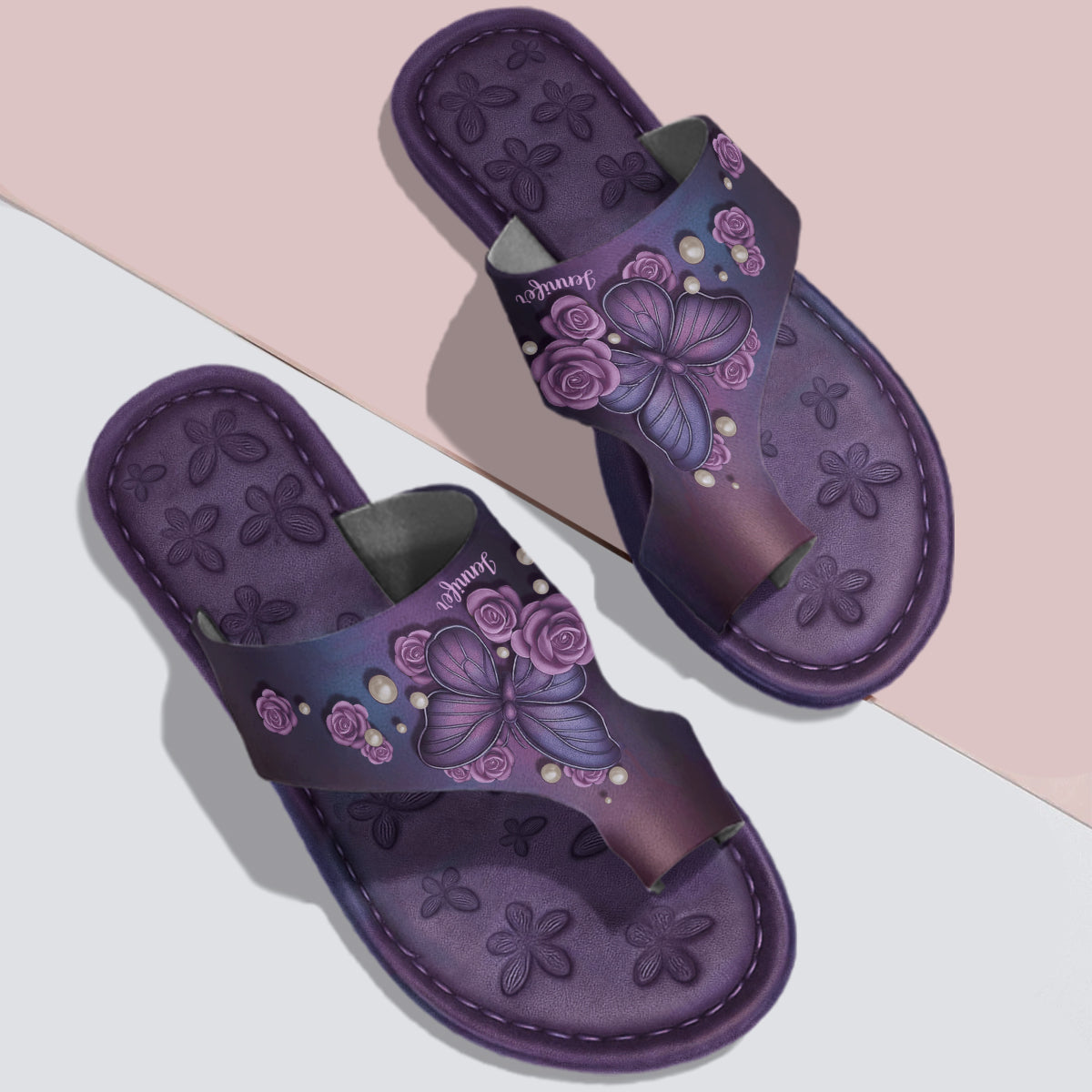 Love Butterfly – Personalisierte Schmetterlings-Sandalen mit offener Zehenpartie
