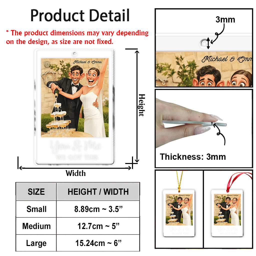 Caricature Style Art - Personalized Couple Ornament