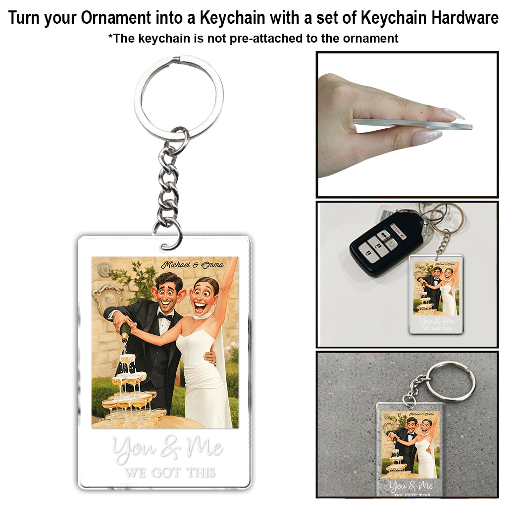 Caricature Style Art - Personalized Couple Ornament