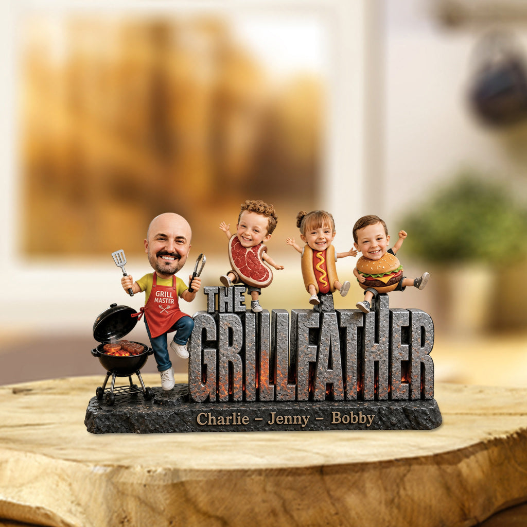 Le Grillfather Cadeau Amusant - Plaque Acrylique Personnalisée pour Père