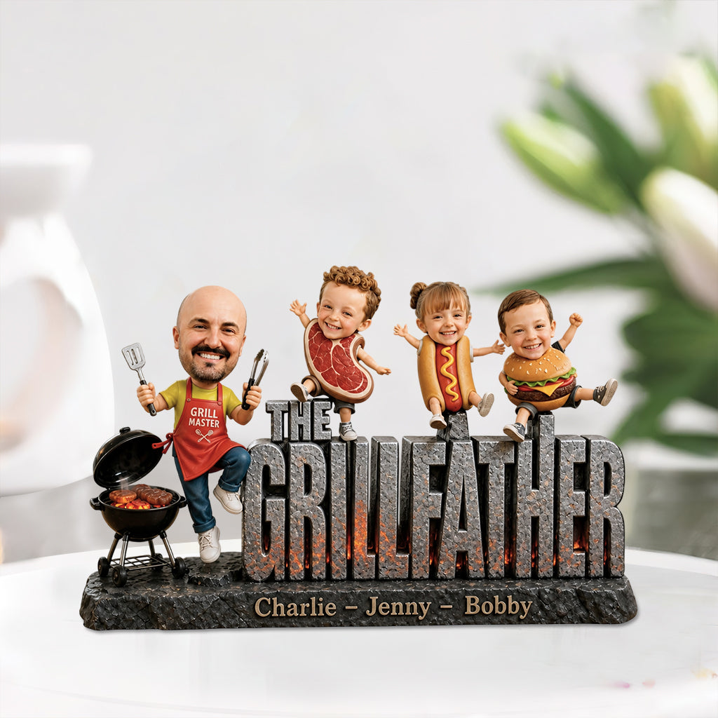 Le Grillfather Cadeau Amusant - Plaque Acrylique Personnalisée pour Père