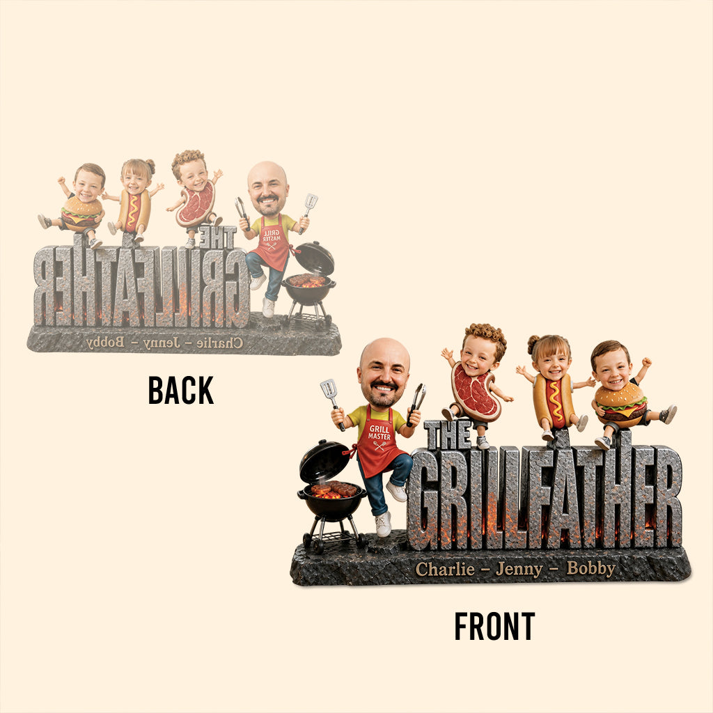 Le Grillfather Cadeau Amusant - Plaque Acrylique Personnalisée pour Père