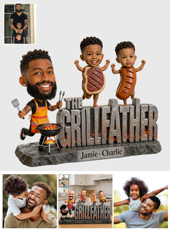 Le Grillfather Cadeau Amusant - Plaque Acrylique Personnalisée pour Père