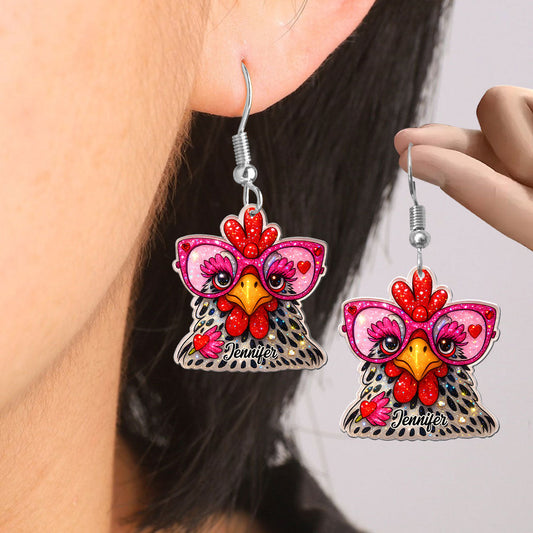 Boucles d'oreilles personnalisées Chicken Lady - Chicken Lady