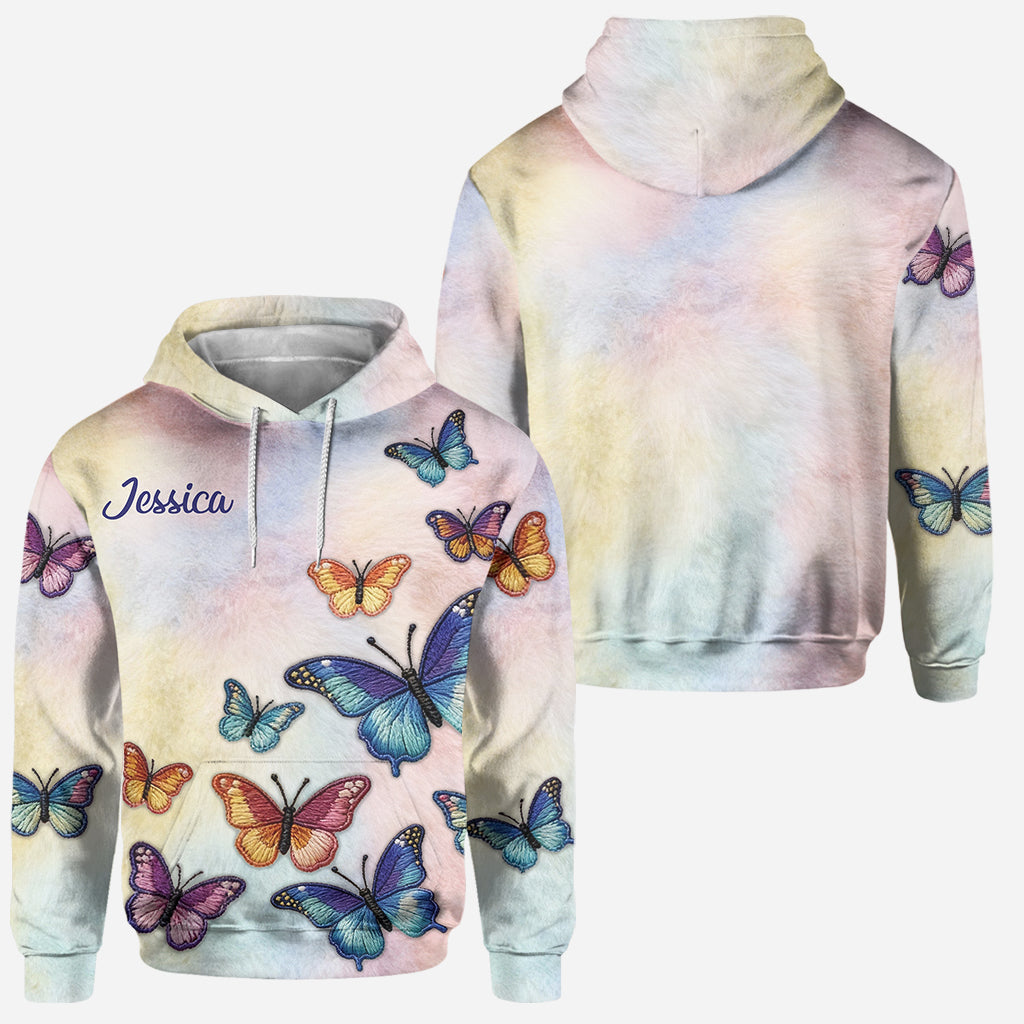 Colorful Butterflies - Personalized Butterfly Hoodie and Leggings