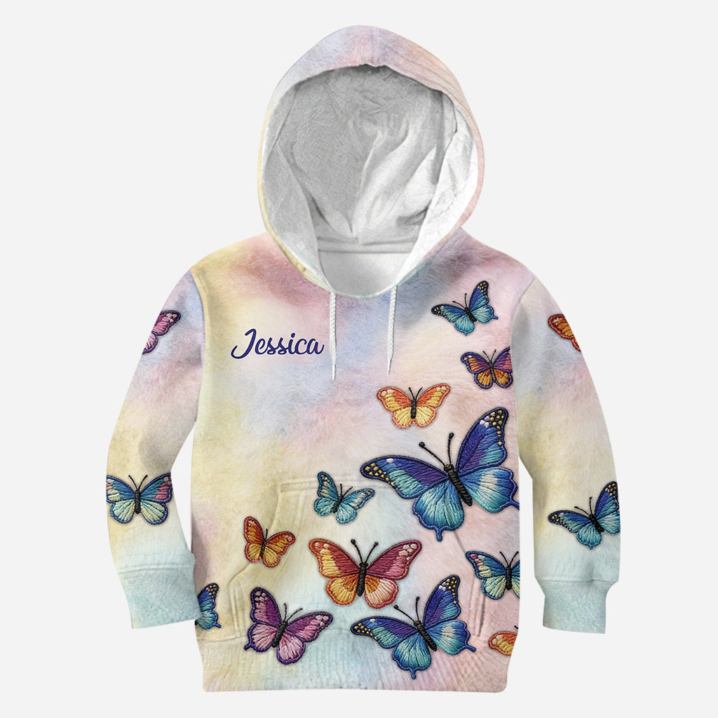 Colorful Butterflies - Personalized Butterfly Hoodie and Leggings