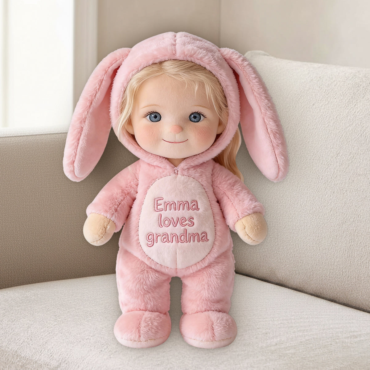 Jedes Foto-Geschenk für Oma und Mama – Personalisiertes Premium-Kunstfellkissen für Oma