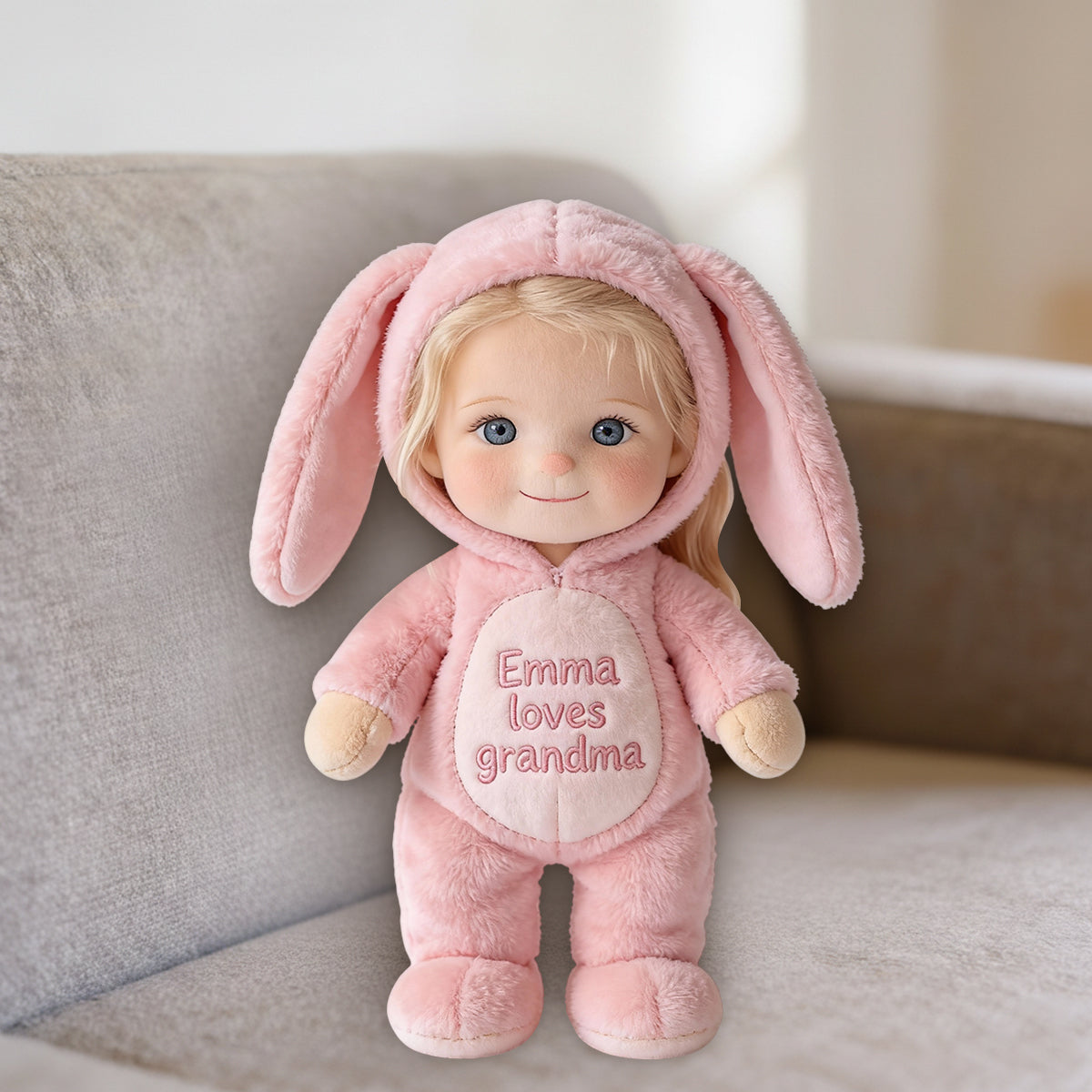 Jedes Foto-Geschenk für Oma und Mama – Personalisiertes Premium-Kunstfellkissen für Oma