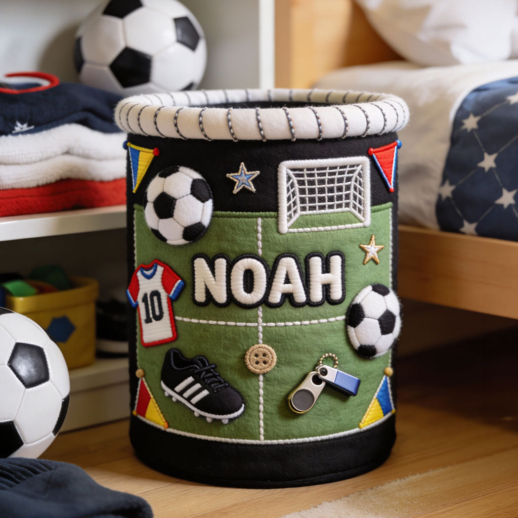 Liebe zum Fußball – Personalisierter Fußball-Aufbewahrungskorb