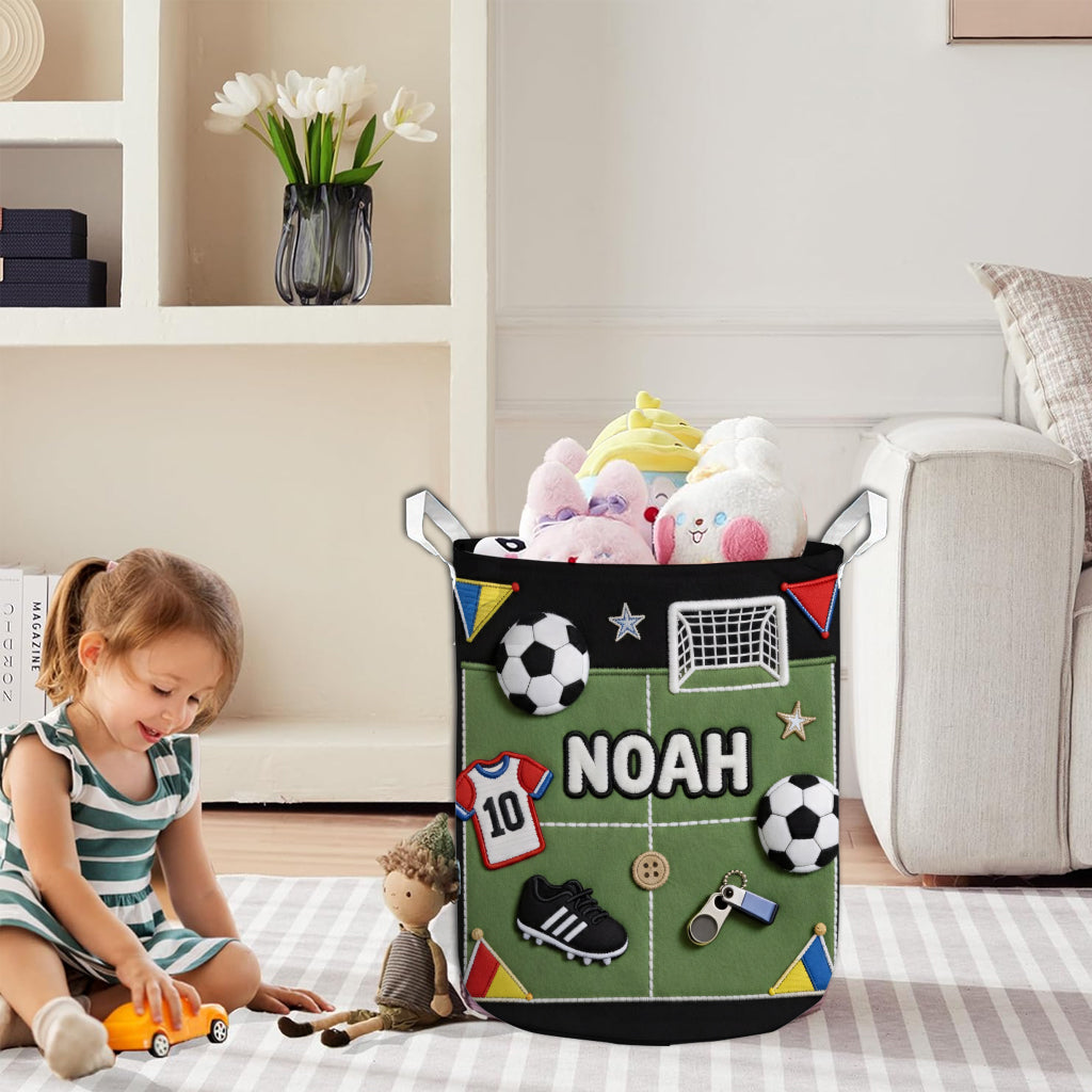 Liebe zum Fußball – Personalisierter Fußball-Aufbewahrungskorb