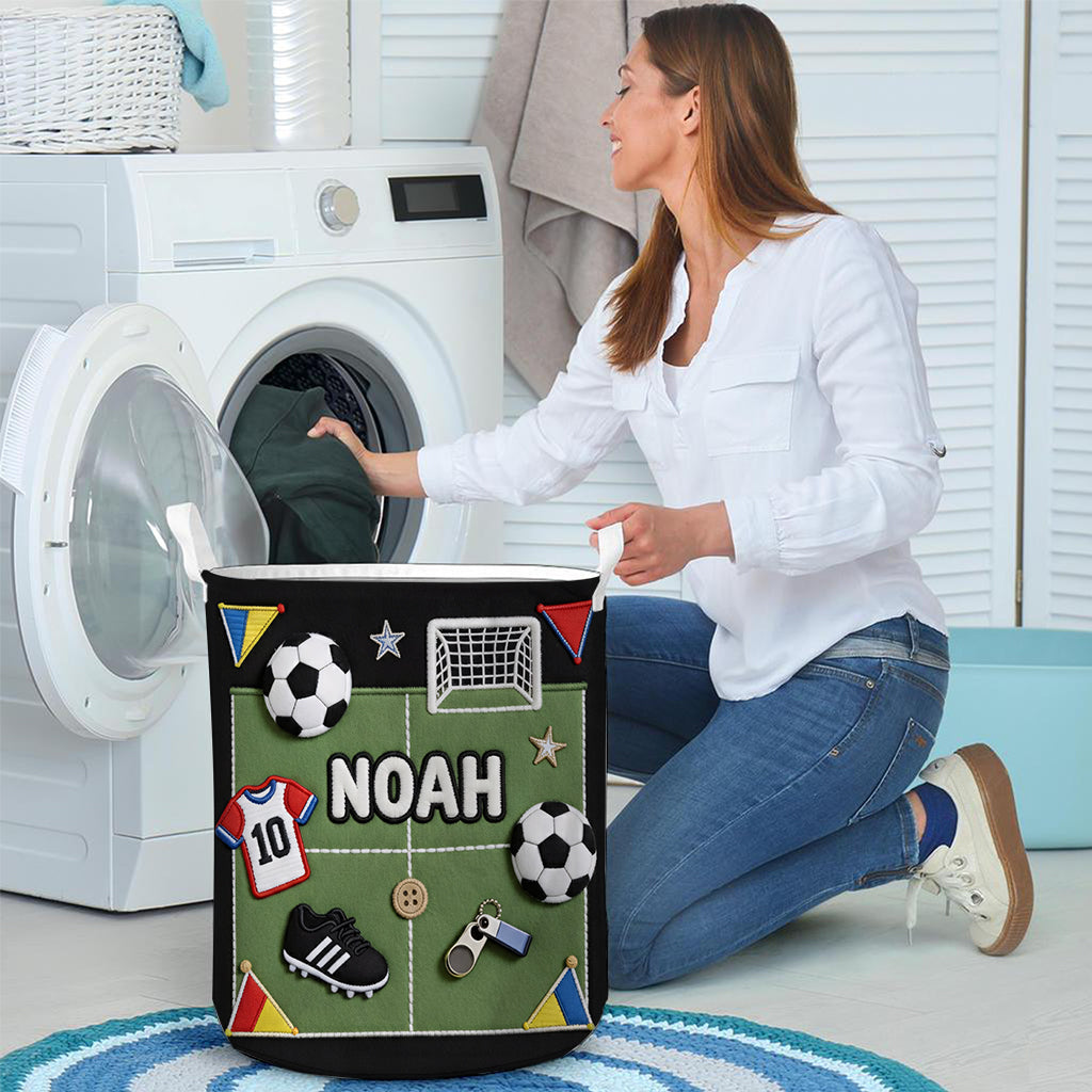 J'adore le foot - Panier de rangement de football personnalisé