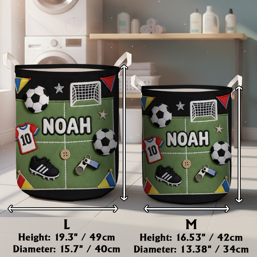 J'adore le foot - Panier de rangement de football personnalisé