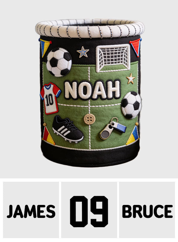 J'adore le foot - Panier de rangement de football personnalisé
