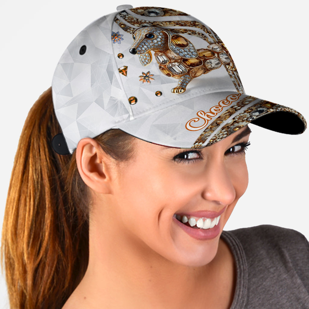 Casquette classique personnalisée pour chien « J’adore les teckels »