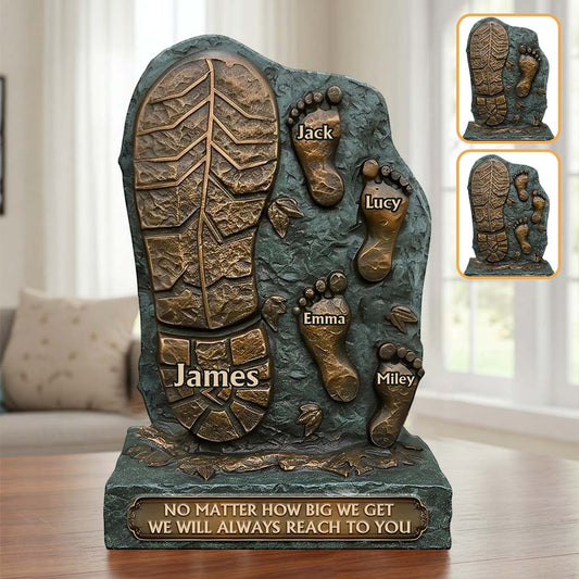 We Will Always Reach For You - Personalized Father Custom Shaped Acrylic Plaque