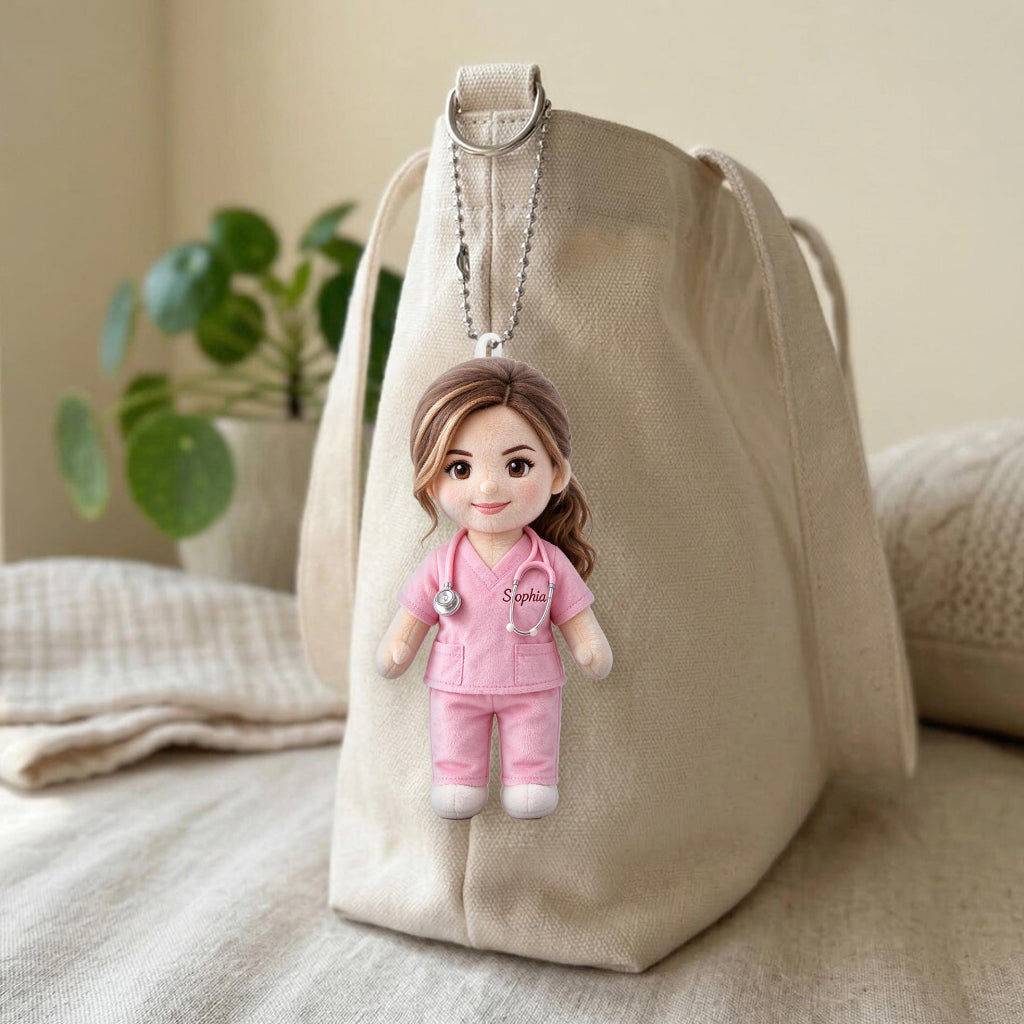 Nurse Life - Personalized Nurse Plush Keychain