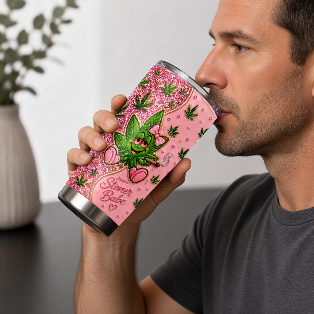 Stoner Babe - Personalisierter Weed Tumbler