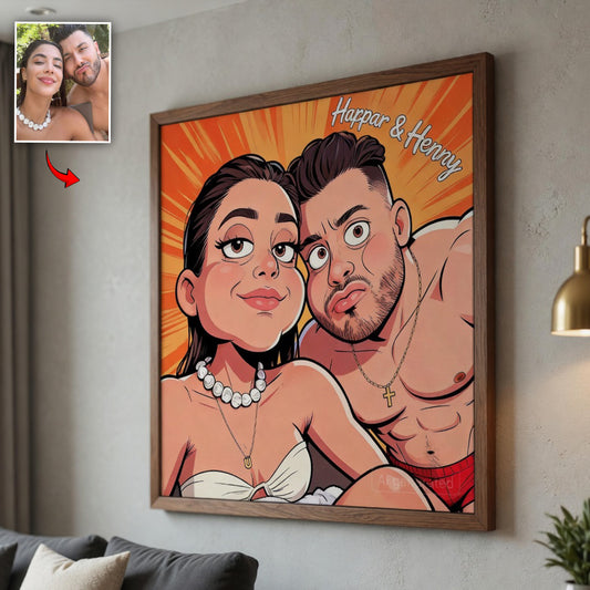 Benutzerdefiniertes Foto - Personalisierte Paarleinwand und Poster